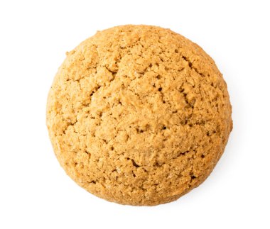 Yulaflı kurabiyeler beyaz adedine yakın. Üst görünümü.