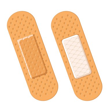 İki tarafı beyaz olan tıbbi alçı. Yalıtılmış bandaj