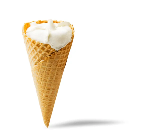 Ice cream cone on a white background. Isolated — Stock Photo, Image