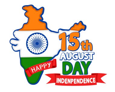 Anakara Hindistan Ulusal bayrağı boyalı, beyaz bir kutlama metni. Bağımsızlık günü