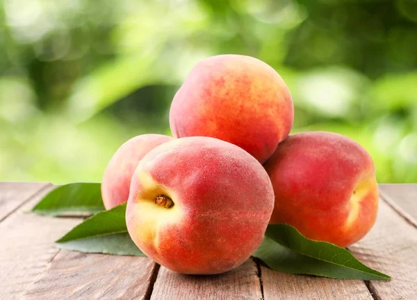 Pile Ripe Peaches Closeup Nature Background — Stock Photo, Image