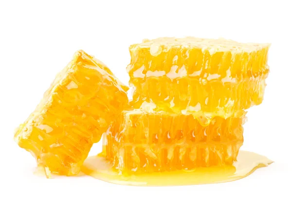 Honey Comb Close White Background Isolated — Stock Photo, Image