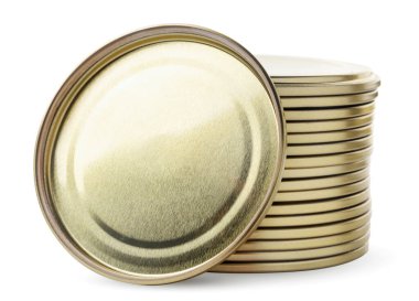 Beyaz arka planda koruma için kapaklar. İzole edilmiş