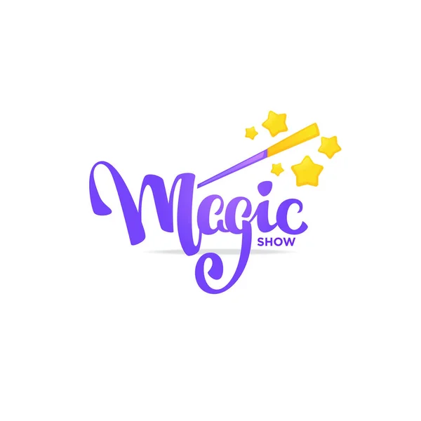 Magic Show Composizione Tuo Logo Emblema Invito — Vettoriale Stock