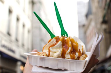 Brüksel ile Belçika Waffle nasıl arka plan