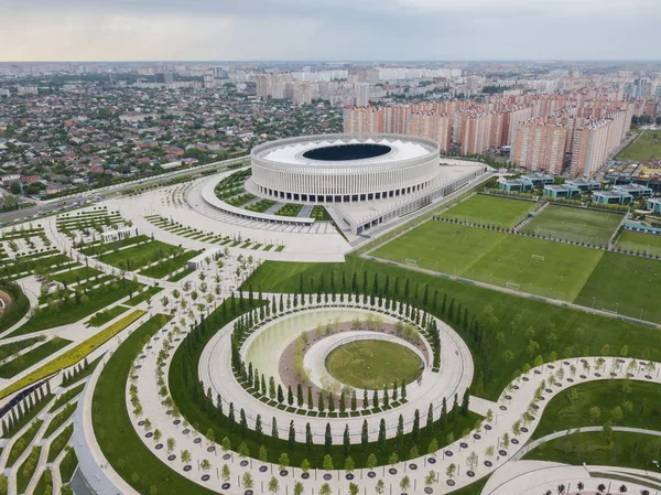크라스노다르 경기장에의 크라스노다르 러시아 2018 Dron에서 — 스톡 사진