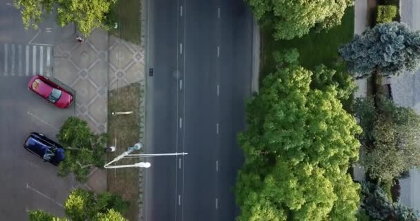 Lotu Ptaka Lotu Drona Góry Dół Widok Freeway Zajęty Dżem — Wideo stockowe