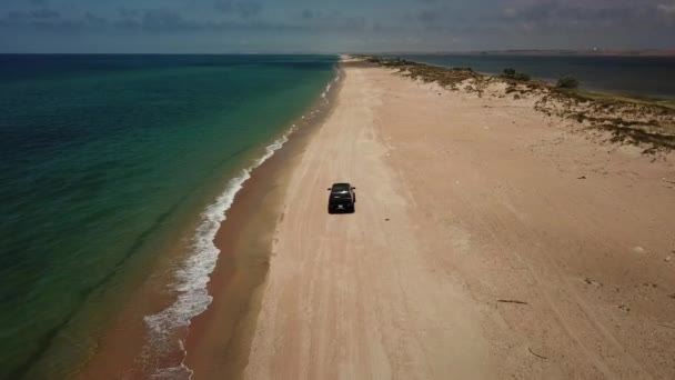 Die Touristischen Orte Russland Zum Entspannen Schwarzmeerküste Von Drohnen Luftaufnahme — Stockvideo