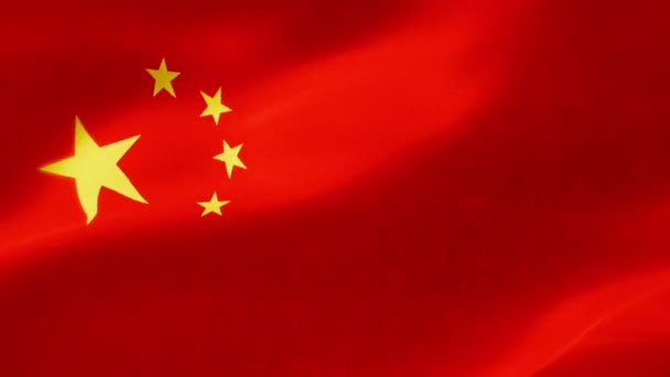 Σημαία Της Κίνας Επίσης Γνωστή Πέντε Αστέρων Κόκκινη Σημαία Εξαιρετικά — Αρχείο Βίντεο