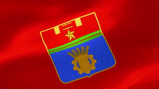 Bandeira Volgograd Bandeira Texturizada Altamente Detalhada Com Rugas Costuras — Vídeo de Stock