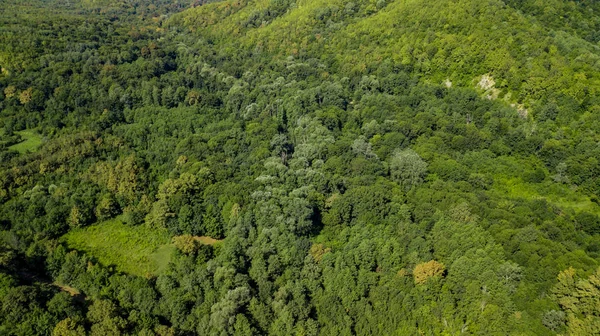 Hermosas Vistas Paisaje Aéreo Las Montañas Del Cáucaso Bosque —  Fotos de Stock