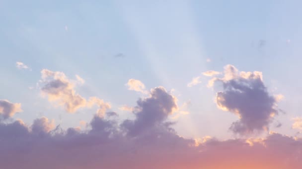 Fantasie Dämmerung Sonnenuntergang Feurig Rosa Rote Wolken Zeitraffer — Stockvideo