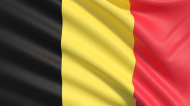 Belgium.Waved bayrağı çok kumaş doku ayrıntılı.