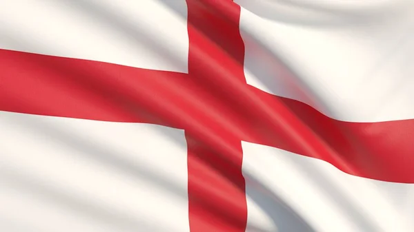 National Flag England Waved Highly Detailed Fabric Texture — Stock Photo, Image