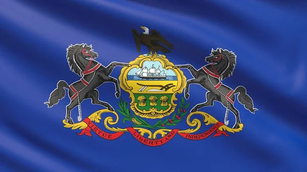 宾夕法尼亚州国旗。usa 州的旗帜. — 图库照片