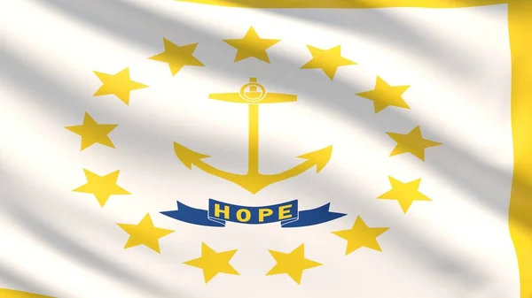 Bandera del Estado de Rhode Island. Banderas de los Estados Unidos . —  Fotos de Stock