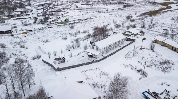 Aerial landskap, området Veliky Ustyug är en stad i Vologda Oblast, Ryssland — Stockfoto