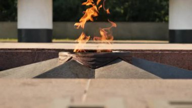 II. Dünya Savaşı Eternal flame Krasnodar City, Rusya Federasyonu - bir savaş anıtı olduğunu