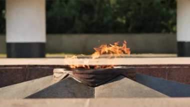 II. Dünya Savaşı Eternal flame Krasnodar City, Rusya Federasyonu - bir savaş anıtı olduğunu