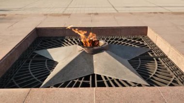 II. Dünya Savaşı Eternal flame Krasnodar City, Rusya Federasyonu - bir savaş anıtı olduğunu