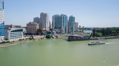 Güney Rusya, Krasnodar Krayı, Krasnodar şehir 2018 yılında havadan görünümü