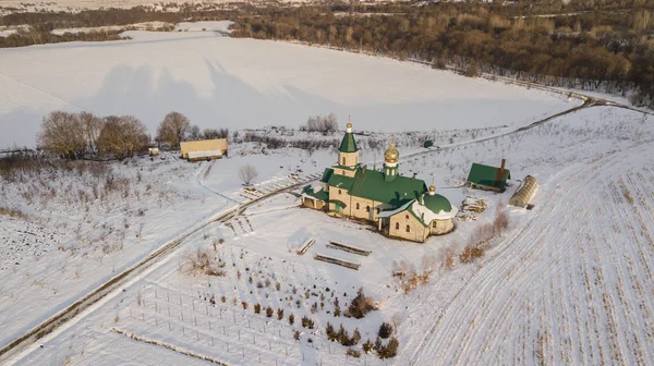 Luchtfoto van St. Michaels Monastery van Athos. — Stockfoto