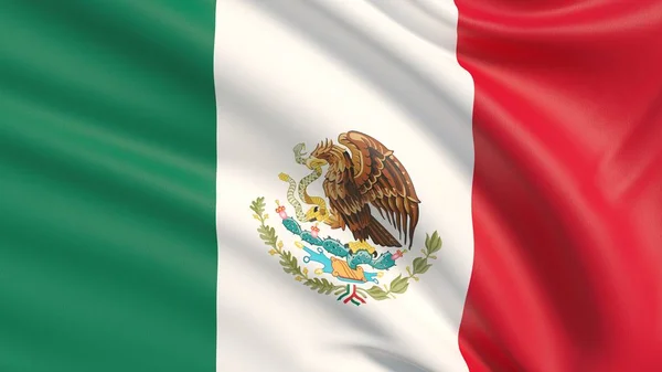 メキシコの国旗を背景に — ストック写真