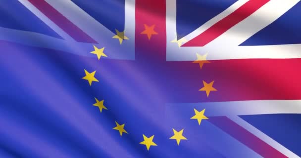 Referéndum sobre el Brexit Reino Unido o Gran Bretaña o Inglaterra se retiran de la Unión Europea — Vídeo de stock