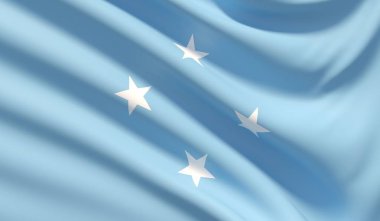 Arka plan arka plan bayrak Mikronezya Federal Devletleri bayrağı ile