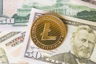 Lightcoin cryptocurrency para bize dolar yakın çekim.