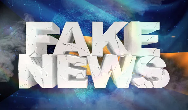 Ilustração 3D do conceito de notícias falsas com bandeira de fundo de Bahamas . — Fotografia de Stock