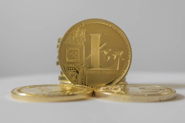 Litecoin - hafif arka planda lite coin Ltc kriptopara