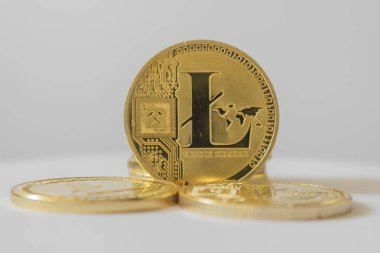Litecoin - hafif arka planda lite coin Ltc kriptopara