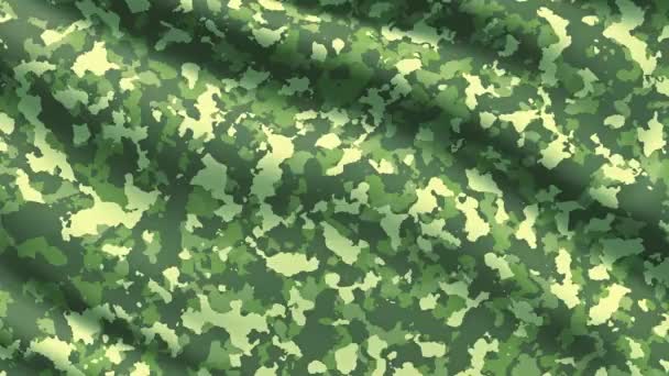 Guerra militar fundo camuflagem tecido cáqui textura — Vídeo de Stock