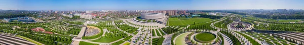 Krasnodar, Rusya - Mayıs 2019: Ultra geniş Panoramik Krasnodar Stadyumu manzarası