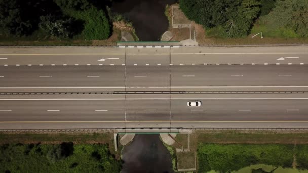 Top down close up of highway road — Stock Video