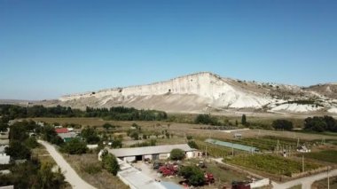 Beyaz Kaya veya Belaya Scala, Rock Aq Kaya, Kırım, Ukrayna 'nın güzel manzarası