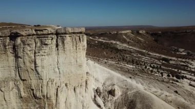 Beyaz Kaya veya Belaya Scala, Rock Aq Kaya, Kırım, Ukrayna 'nın güzel manzarası