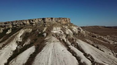 Beyaz Kaya veya Belaya Scala, Rock Aq Kaya, Kırım, Ukrayna 'nın güzel manzarası