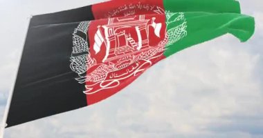 Dünyanın bayraklarını sallıyor - Afganistan bayrağı.