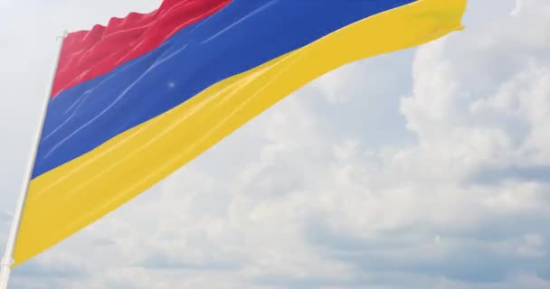 Ondeando banderas del mundo - Bandera de Armenia . — Vídeos de Stock