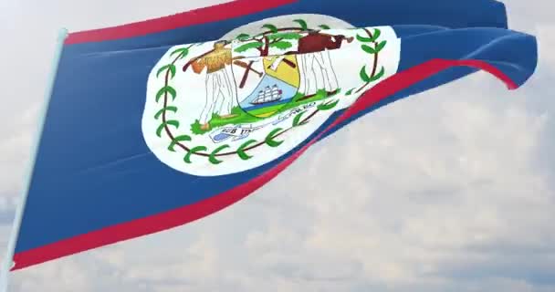 Waving flags of the world - flag of Belize. — Stock Video