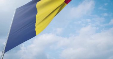 Dünyanın bayraklarını sallıyor - Çad bayrağı.