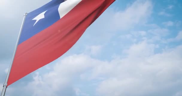 Banderas ondeando del mundo - Bandera de Chile . — Vídeo de stock