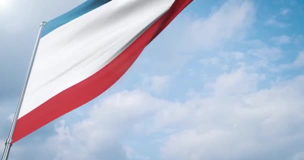 Las banderas que ondean del mundo - la bandera de la Crimea . — Vídeo de stock