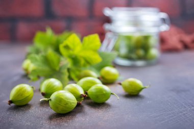 bir tablo, taze Bektaşi, yeşil çilek Bektaşi