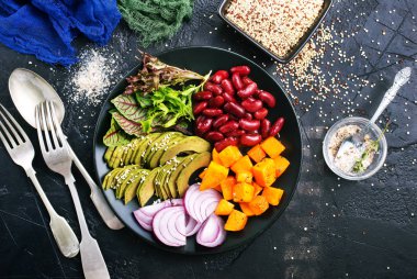 Sağlıklı sebze Buda kase yemek, diyet gıda