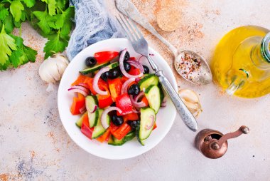 Masada kase taze sebze salatası