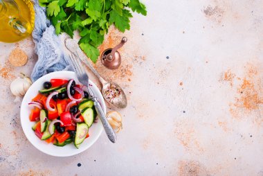 Masada kase taze sebze salatası