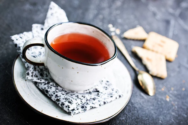 Fresh Tea Cup Fresh Tea Cookies — Stock Photo, Image